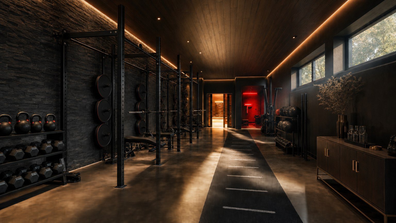 Daylight CrossFit box with real windows in the basement level