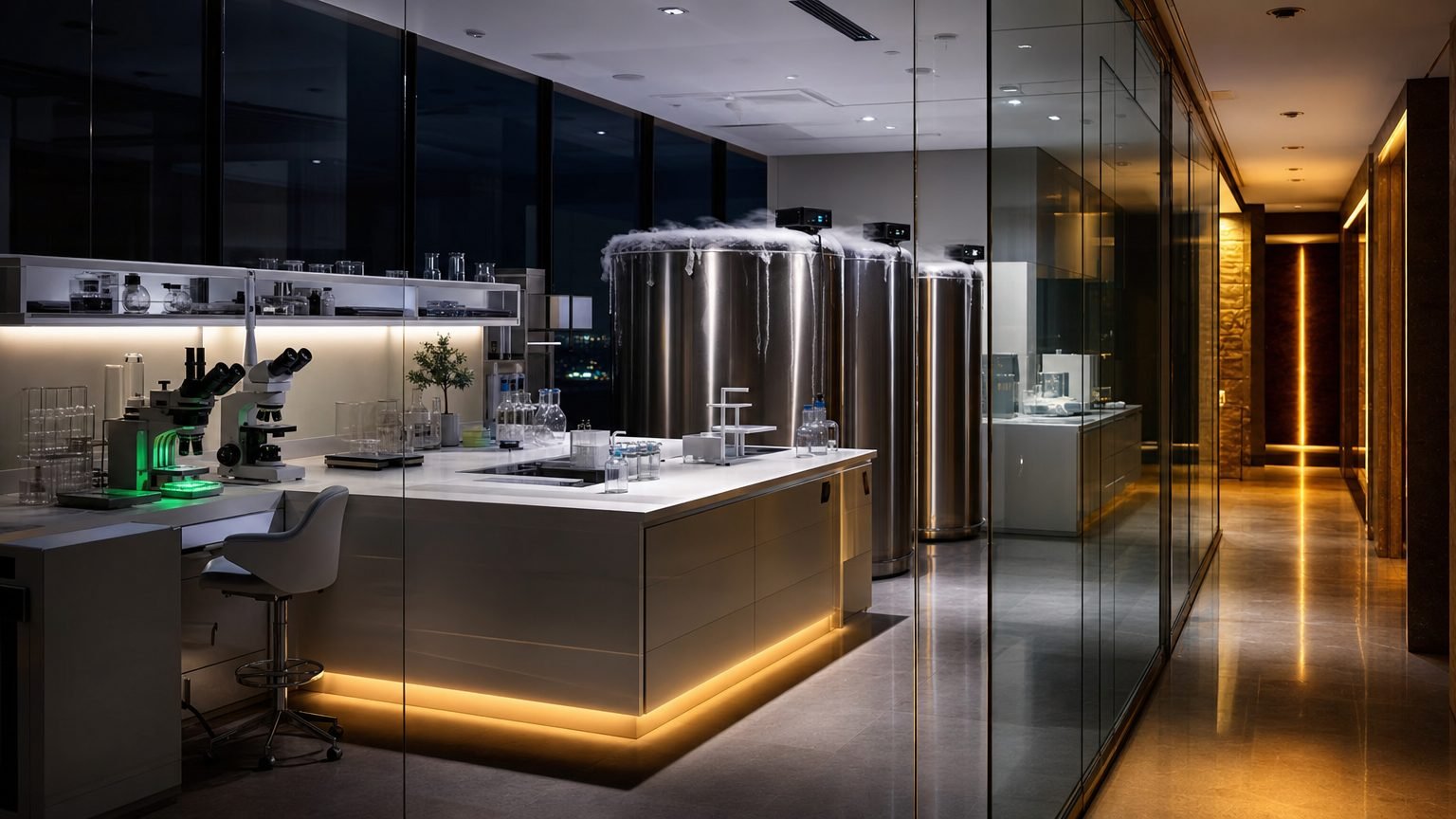 The in-house lab on the wellness floor